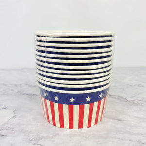 
                
                    Load image into Gallery viewer, Stars &amp;amp; Stripes Ice Cream Bowls with Wooden Spoons
                
            