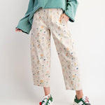 Khaki Floral Print Pant