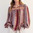 Mixed Print Woven Top