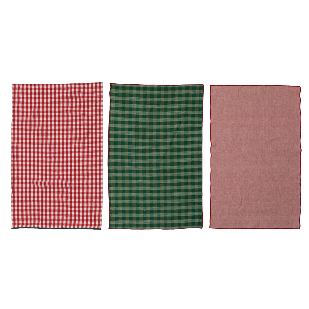 Holiday Gingham Tea Towel Set