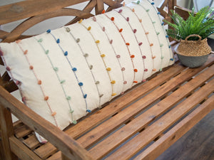 Rainbow Woven Pillow