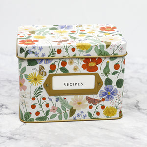 Strawberry Fields Tin Recipe Box
