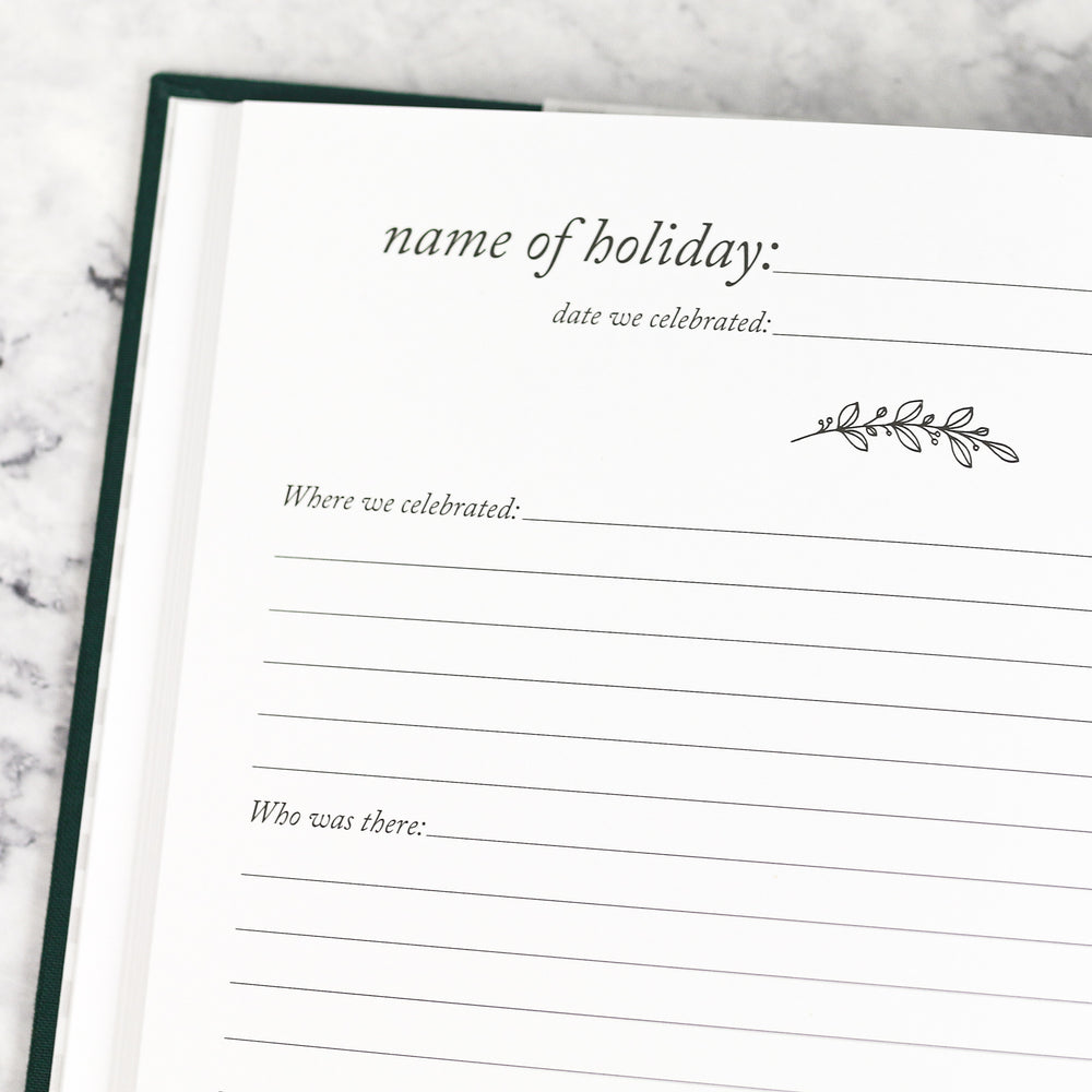 Holiday Memory Book & Family Keepsake