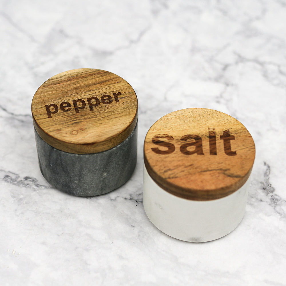 Marble Salt and Pepper Pinch Pots