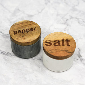 
                
                    Load image into Gallery viewer, Marble Salt and Pepper Pinch Pots
                
            