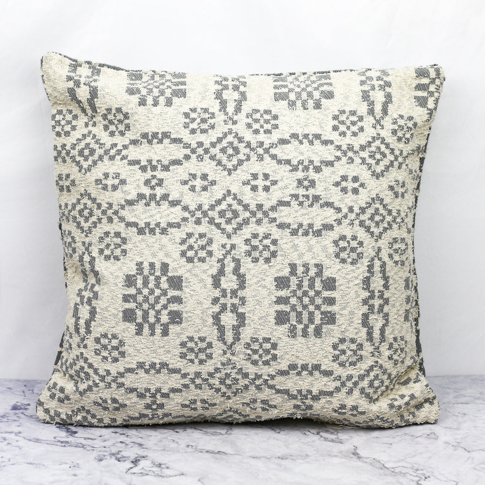 Slate and Cream Double Sided Pillow