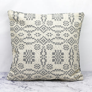 Slate and Cream Double Sided Pillow