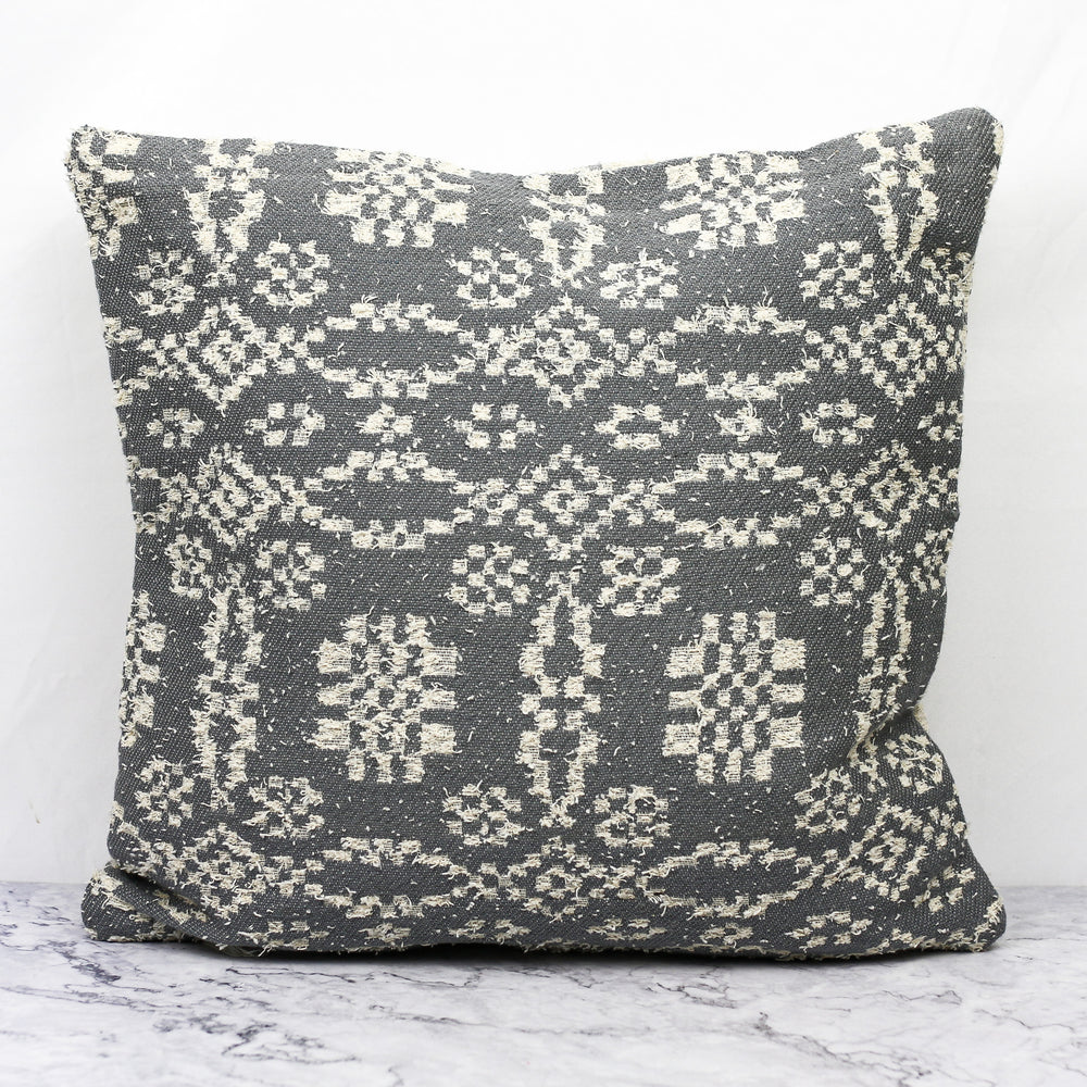 Slate and Cream Double Sided Pillow