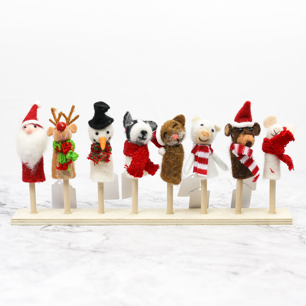Christmas Felted Finger Puppet