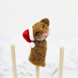 Christmas Felted Finger Puppet