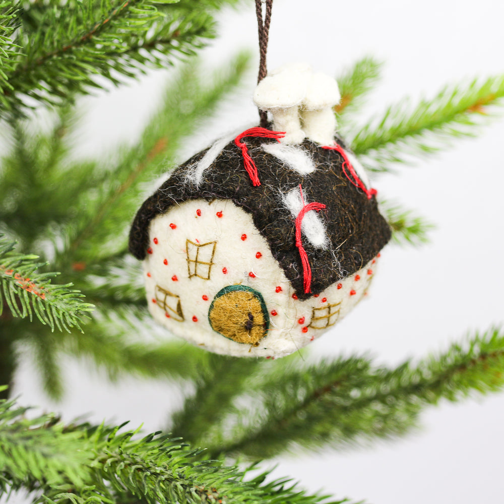 Wool Felt House Ornament