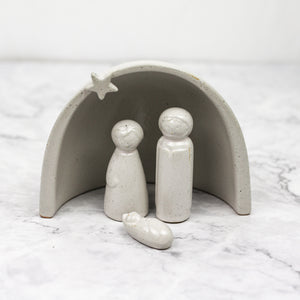 Stoneware Nativity Scene