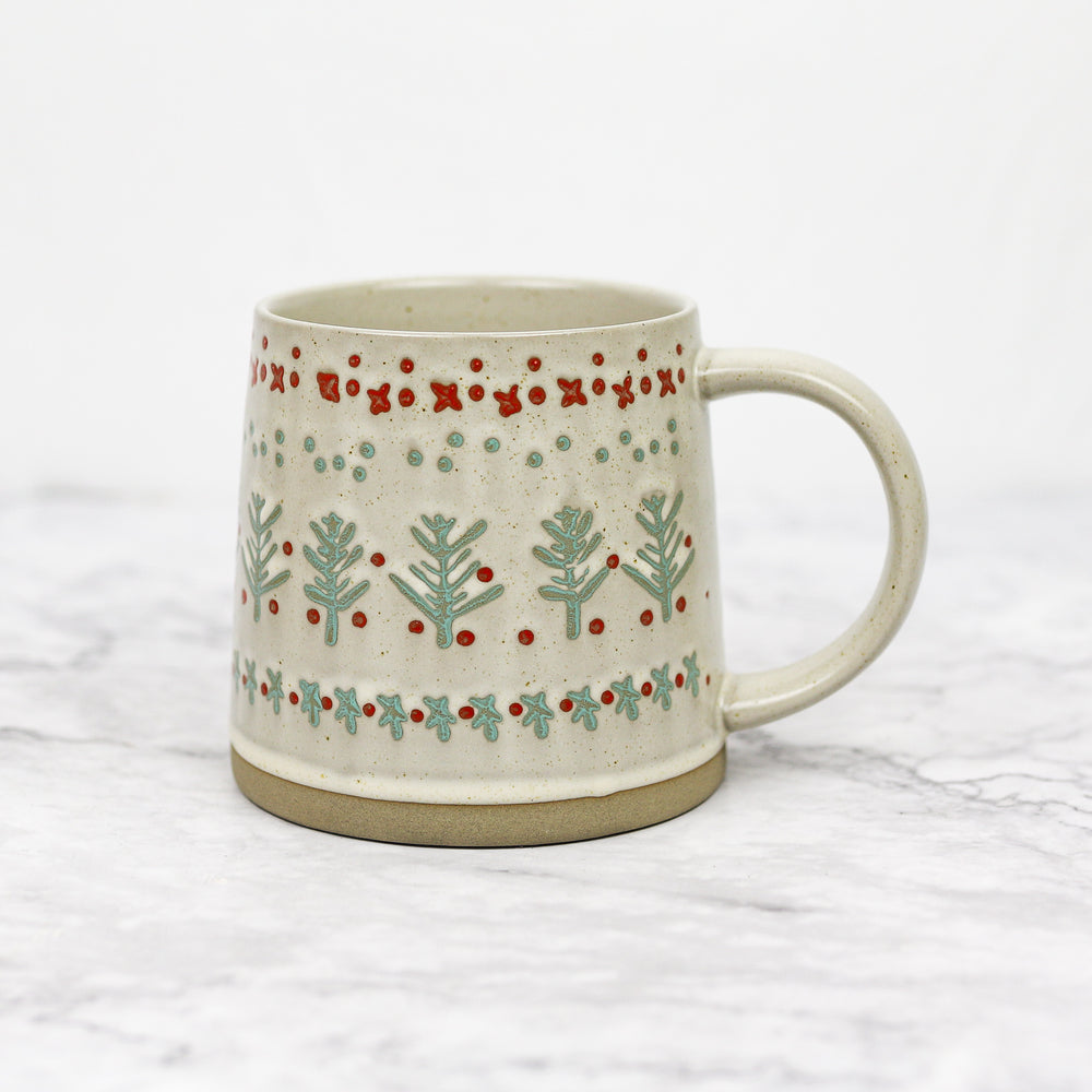 Hand-Stamped Boho Holiday Mug