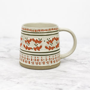 Hand-Stamped Boho Holiday Mug