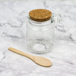 Glass & Cork Jar with Wooden Spoon