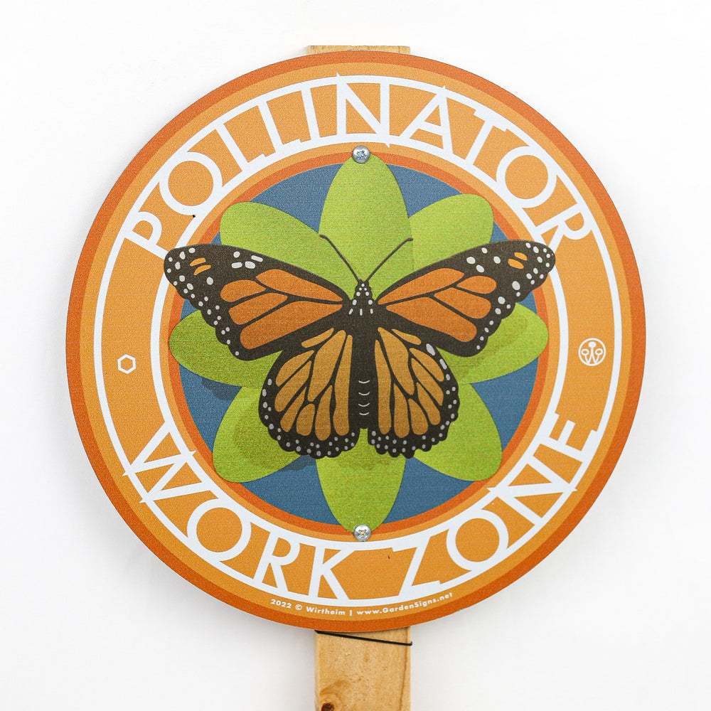 Butterfly's Pollinator Work Zone Garden Sign