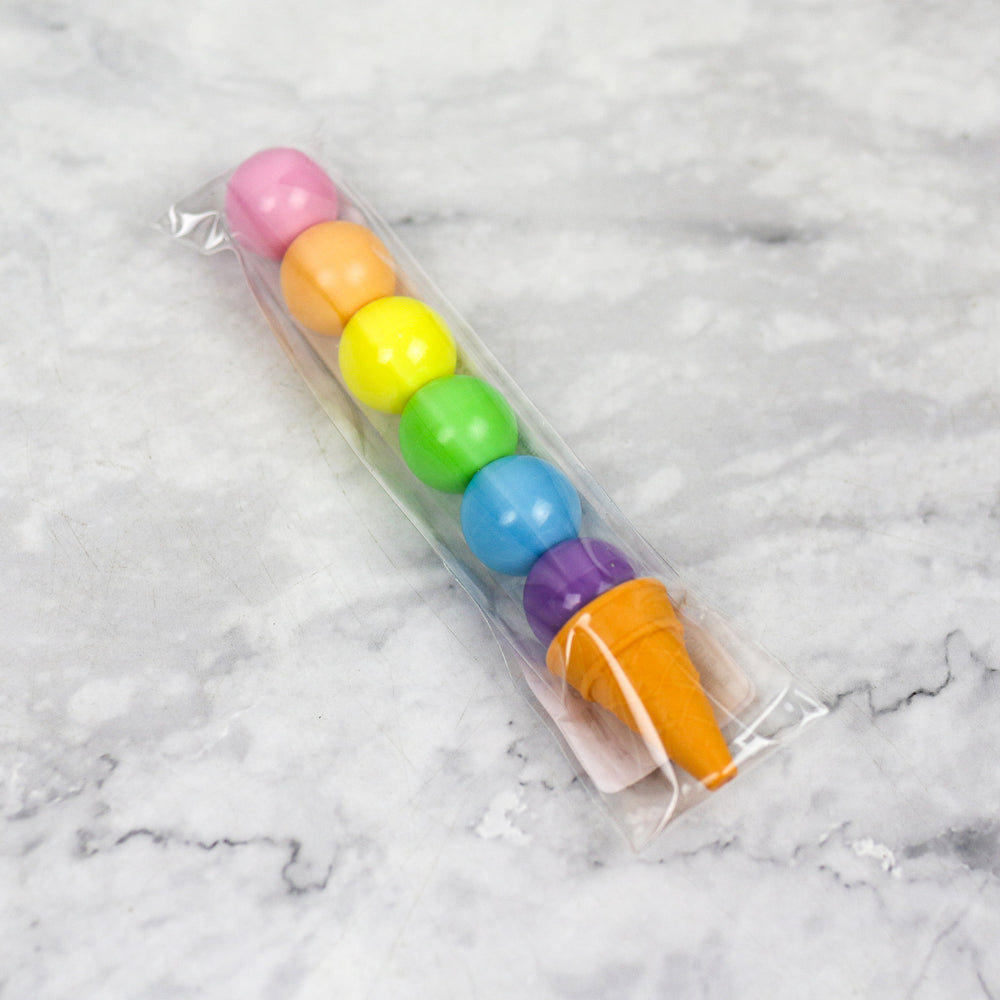 Rainbow Scoops Stacking Erasable Crayons