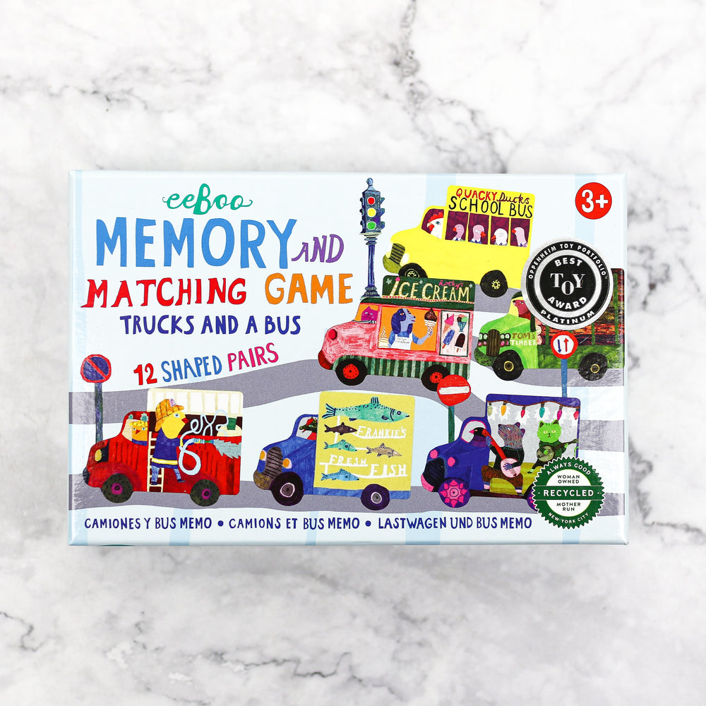 Trucks and a Bus Memory and Matching Game
