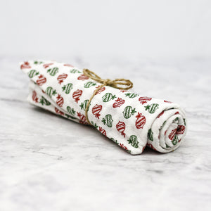 Holiday Pattern Flour Sack Dishtowel