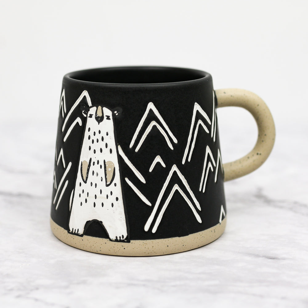 
                
                    Load image into Gallery viewer, Etched Black Polar Bear Mug
                
            