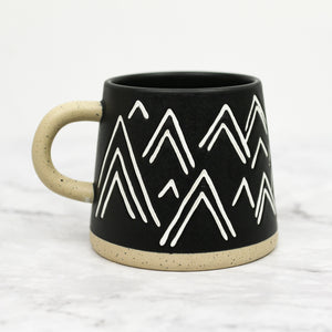 Etched Black Polar Bear Mug