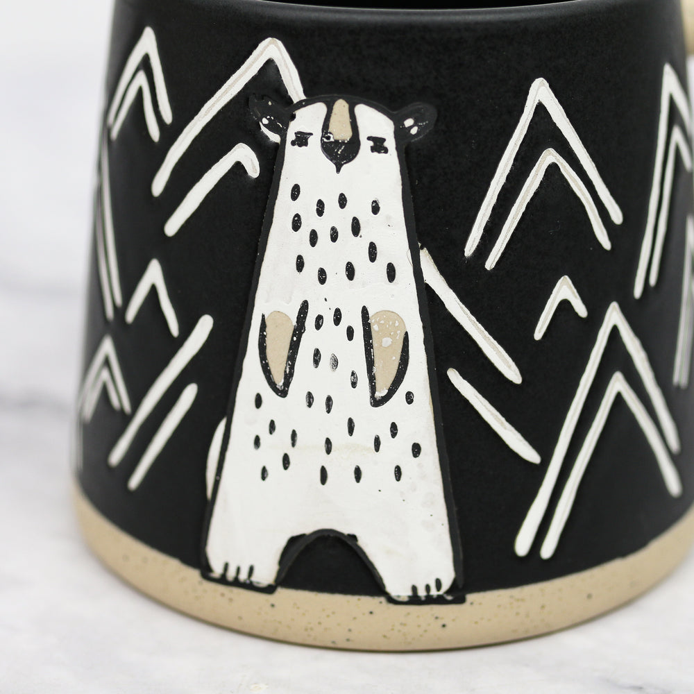 
                
                    Load image into Gallery viewer, Etched Black Polar Bear Mug
                
            