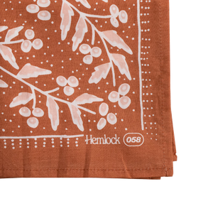 No. 058 Terra Cotta Floral Bandana