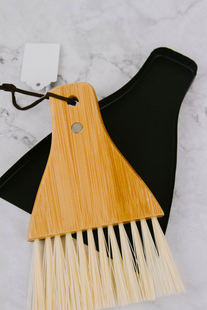 Bamboo Gap Brush and Dustpan
