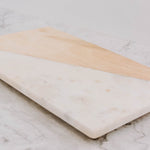 Wood & Marble Board with Brass Feet