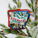 Glass Arkansas Ornament