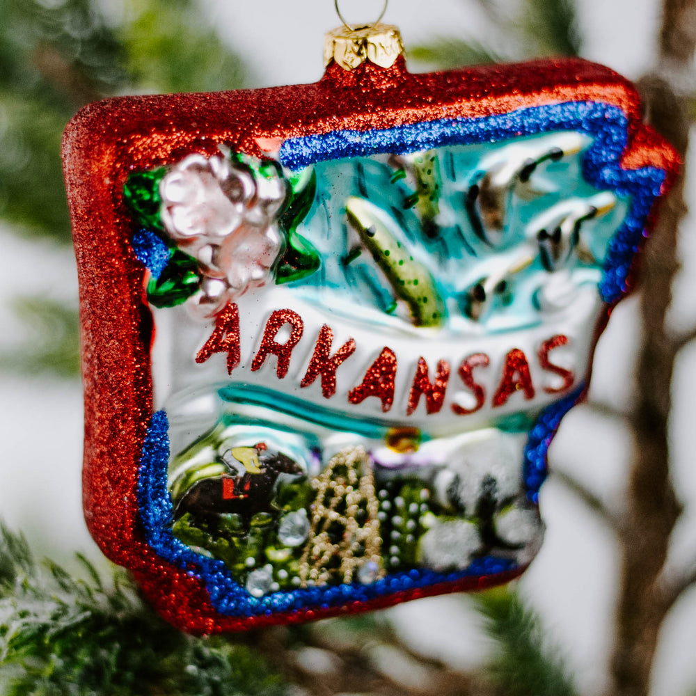 Glass Arkansas Ornament