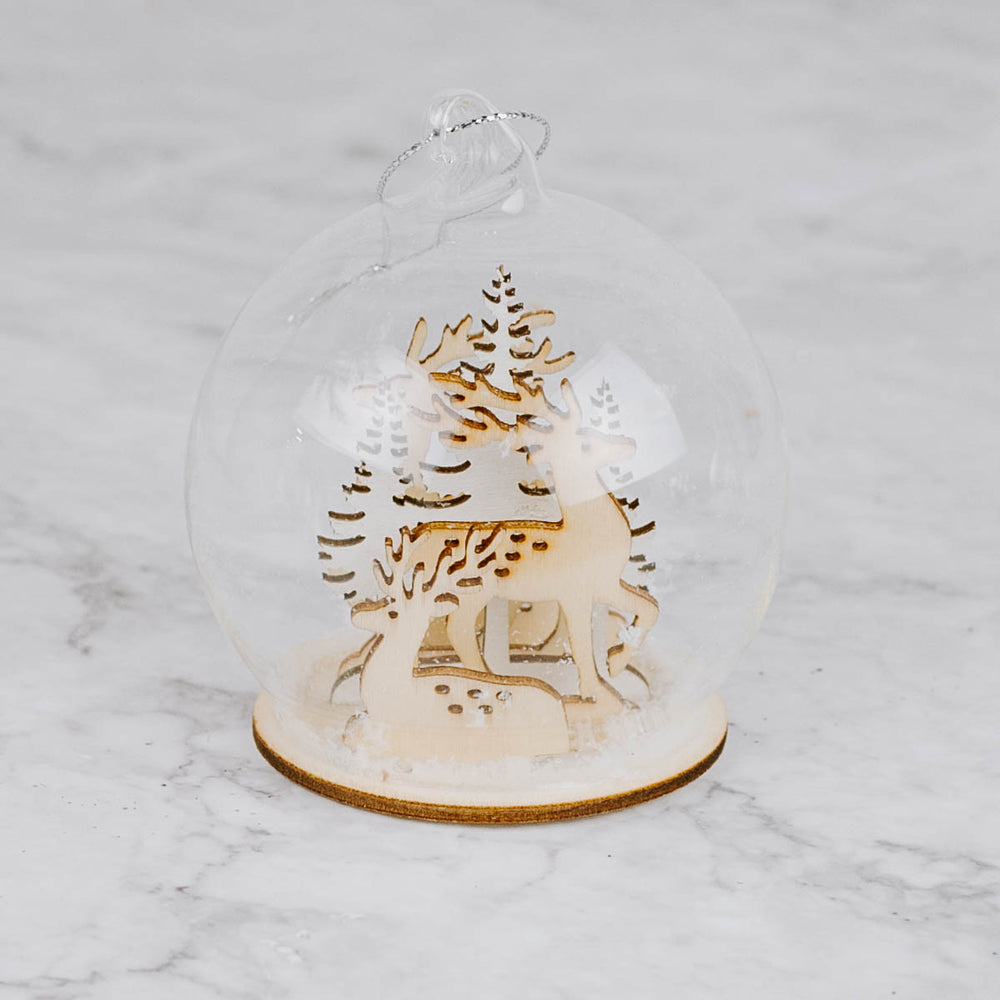 Glass Woodland Dome Ornament