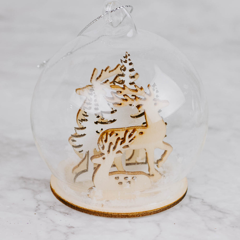 Glass Woodland Dome Ornament