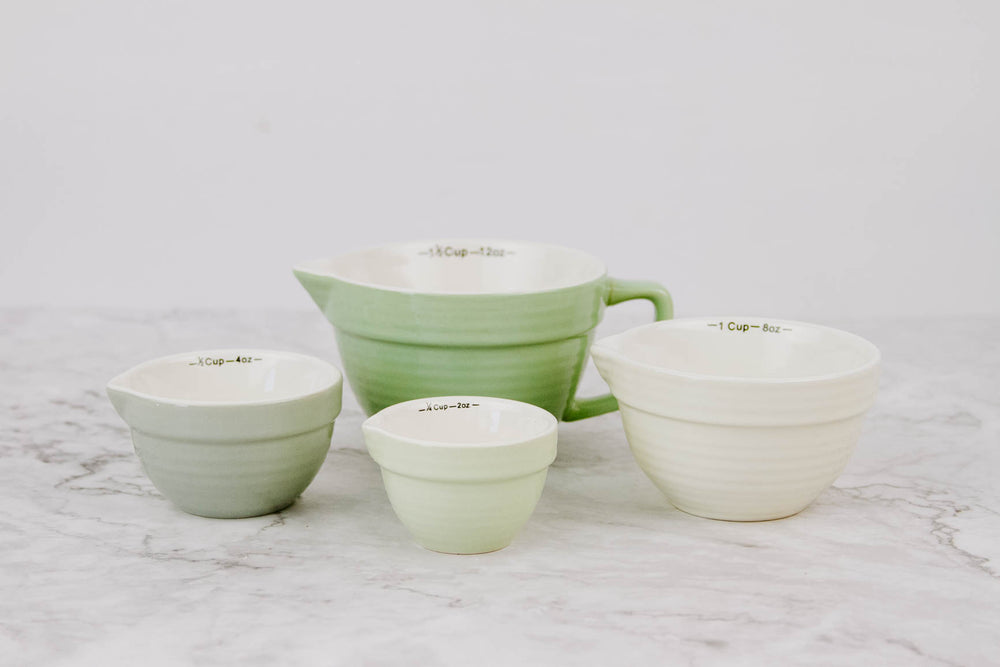 Mint Stoneware Measuring Cups