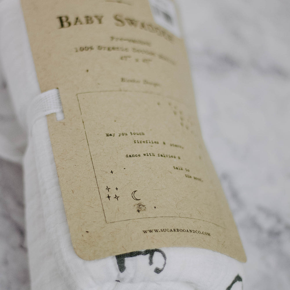 Cotton Quote Swaddle Blanket