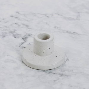 Speckled Gray Candlestick Holder