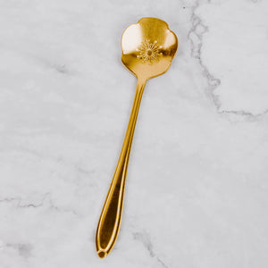 
                
                    Load image into Gallery viewer, Gold Floral Spoon
                
            