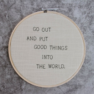 
                
                    Load image into Gallery viewer, Quote Embroidery Hoop
                
            