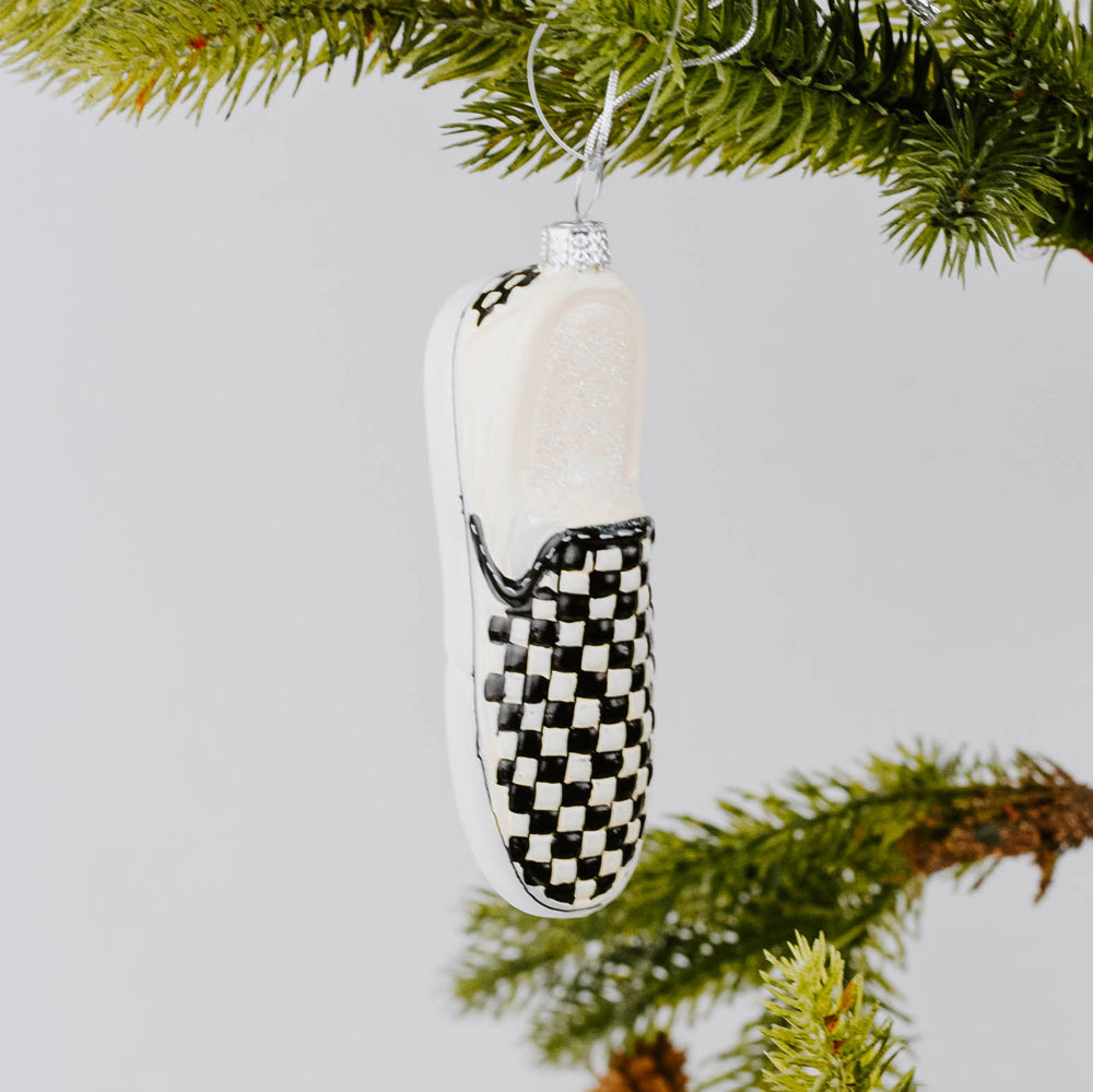 Checkered Shoe Ornament