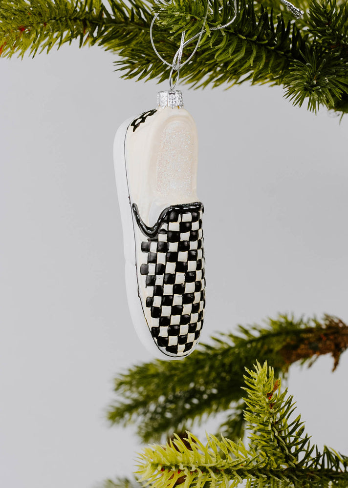 Checkered Shoe Ornament