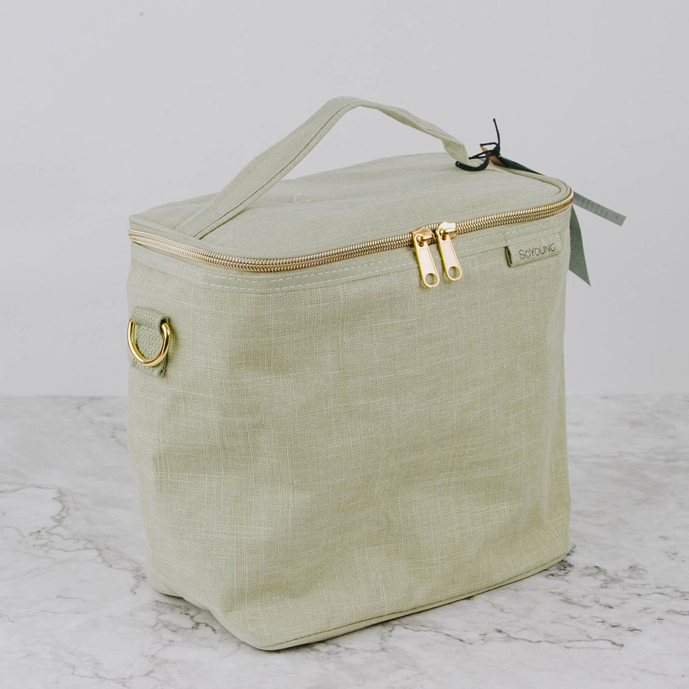 
                
                    Load image into Gallery viewer, Earth Toned Linen Lunch Bag
                
            