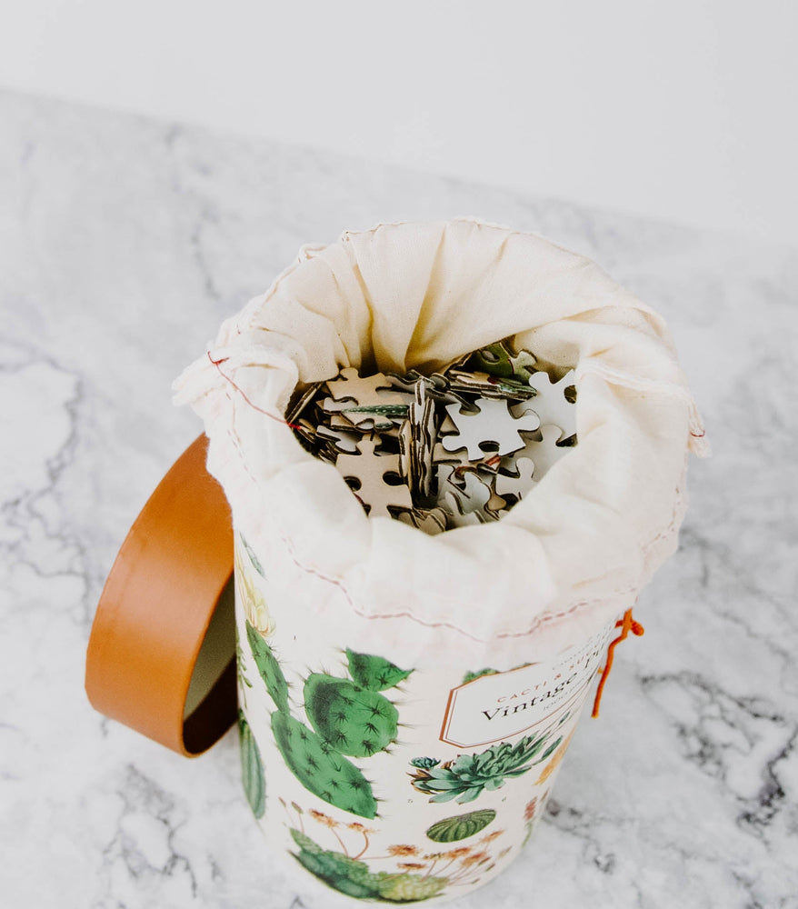 Cacti & Succulent Vintage-Inspired Puzzle
