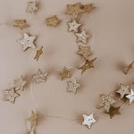 Glitter Silver Star Garland
