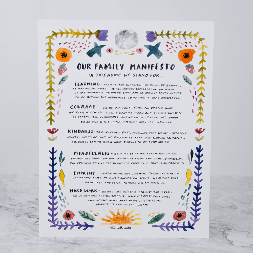 Family Manifesto Print – Freckled Hen