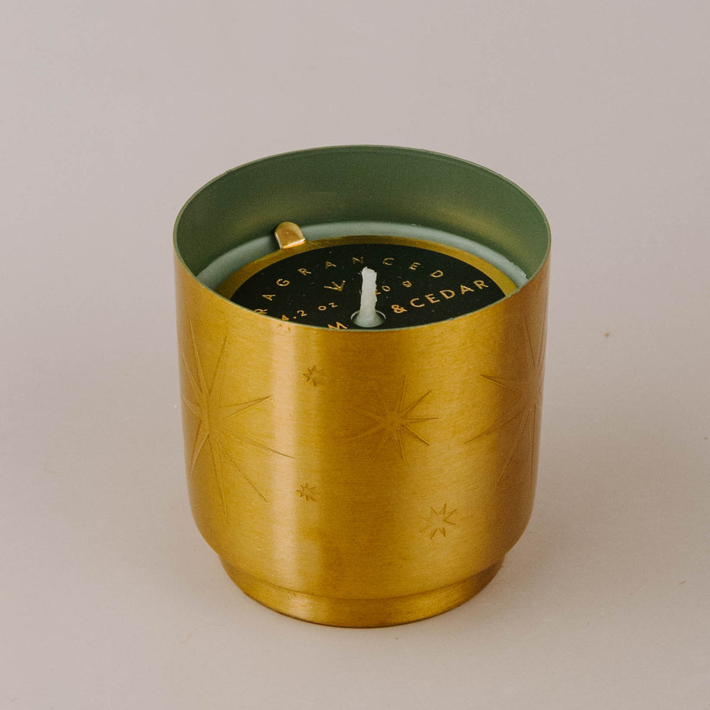 
                
                    Load image into Gallery viewer, Tiny Gold Star Holiday Candle
                
            