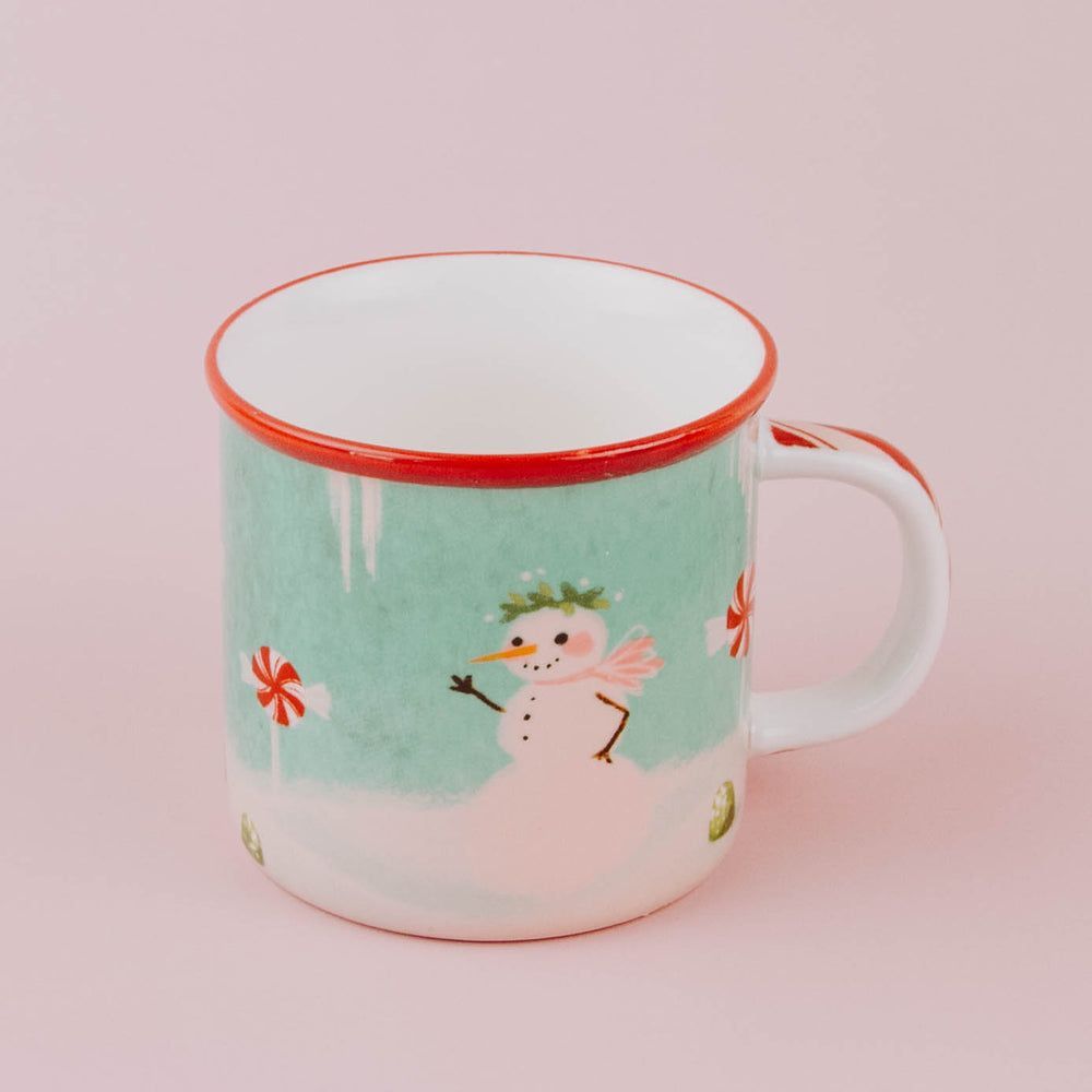 Candy Cane Snowman Mug