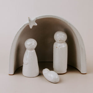 Stoneware Nativity Scene