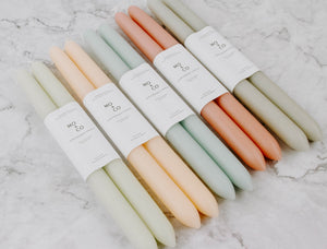 Colored Beeswax Taper Candle