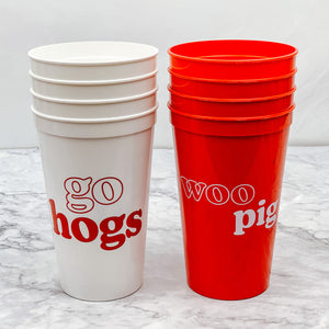 Red & White Game Day Cup Set