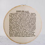 Quote Embroidery Hoop